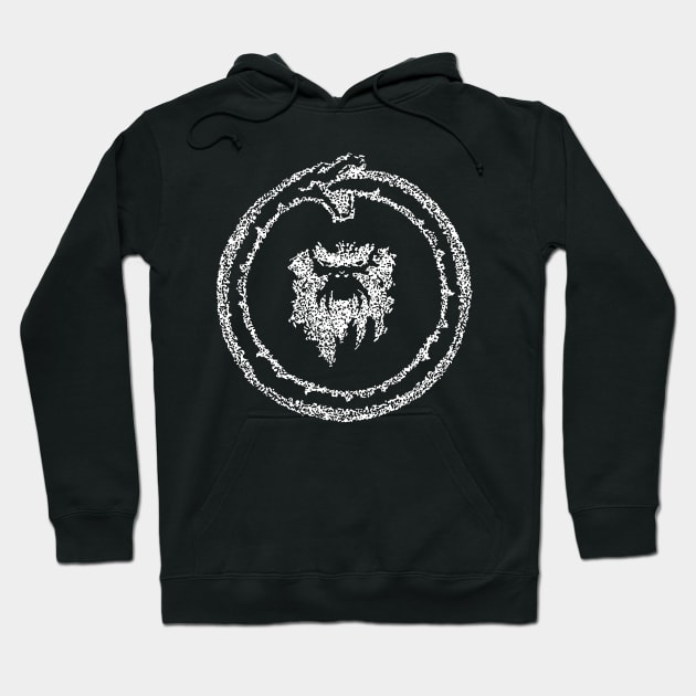 12 Monkeys Ouroboros White w/black outline Hoodie by HumbledDesignStudio